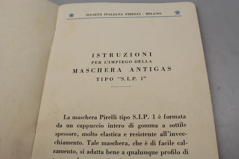 Pirelli SIP Gasmasken-Handbuch - 1