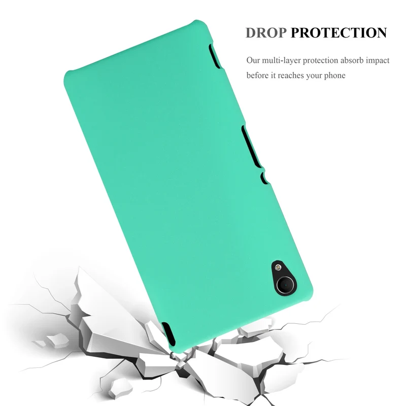 Cadorabo Hülle kompatibel mit Sony Xperia M4 AQUA in FROSTY GRÜN - Hard Case Schutzhülle in Frosted Optik gegen Kratzer und Stöße