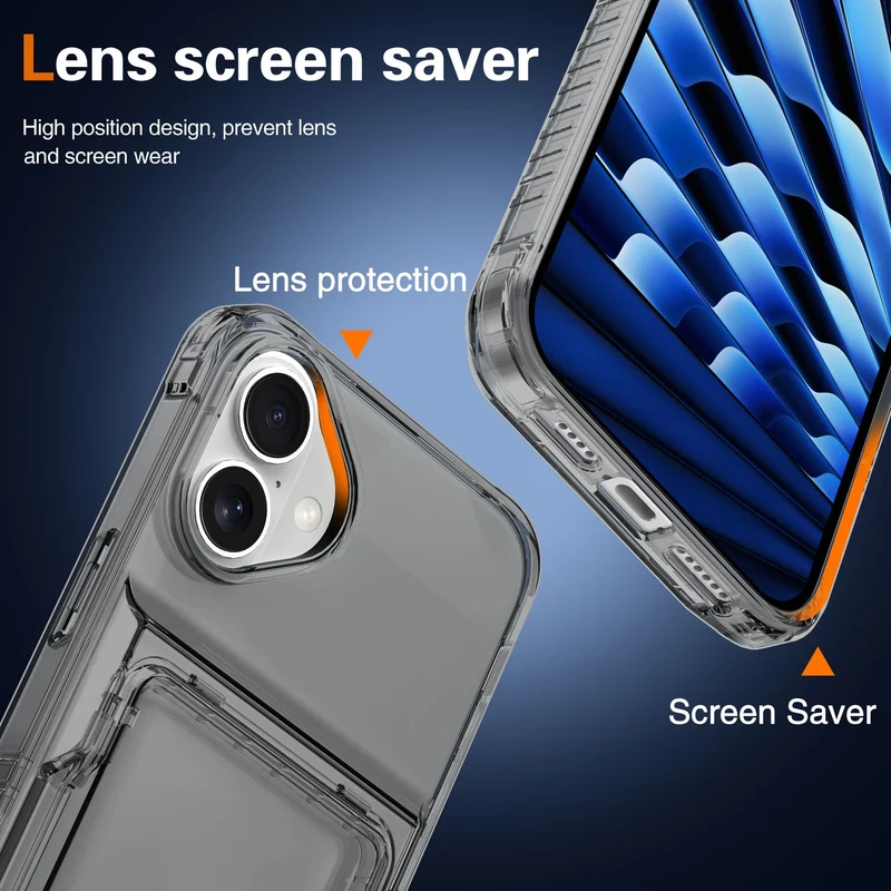 Cadorabo Handyhülle mit Kartenfach für Apple iPhone 17 – TPU Schutzhülle mit Klappfach für Karten & Ausweis – Stoßfest, Slim Design, Kratzfest