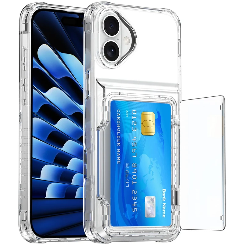Cadorabo Handyhülle mit Kartenfach für Apple iPhone 17 – TPU Schutzhülle mit Klappfach für Karten & Ausweis – Stoßfest, Slim Design, Kratzfest