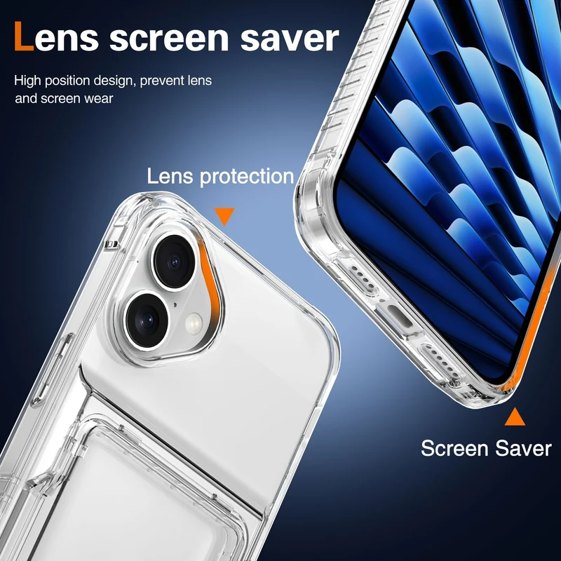 Cadorabo Handyhülle mit Kartenfach für Apple iPhone 17 – TPU Schutzhülle mit Klappfach für Karten & Ausweis – Stoßfest, Slim Design, Kratzfest