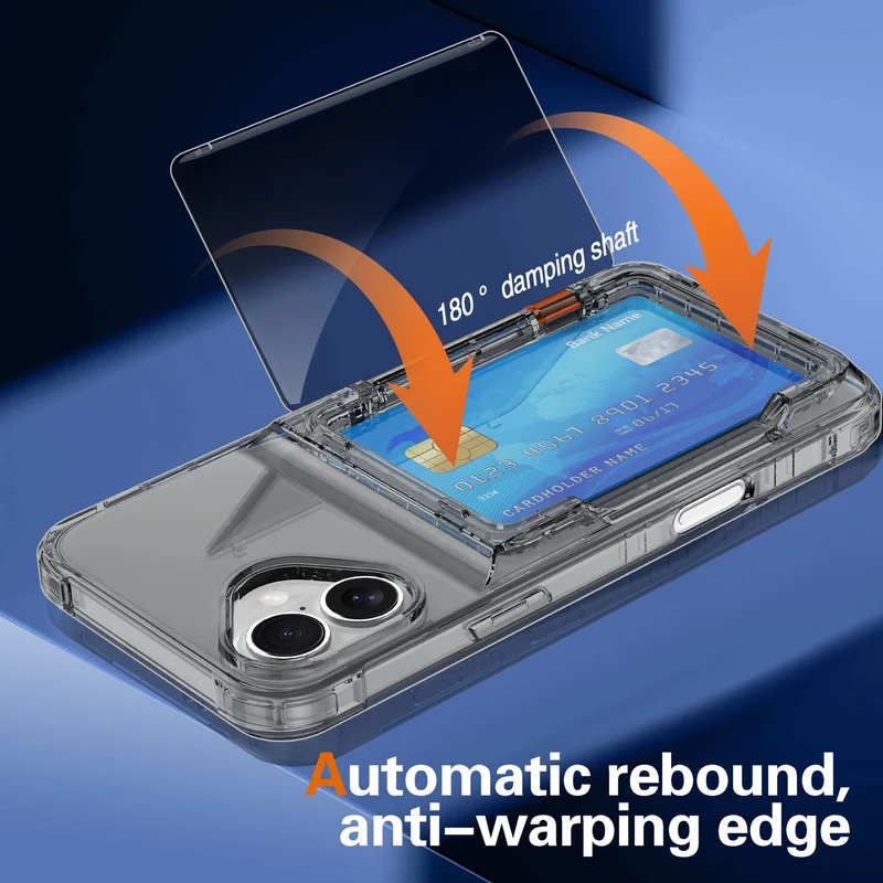 Cadorabo Handyhülle mit Kartenfach für Apple iPhone 17 – TPU Schutzhülle mit Klappfach für Karten & Ausweis – Stoßfest, Slim Design, Kratzfest
