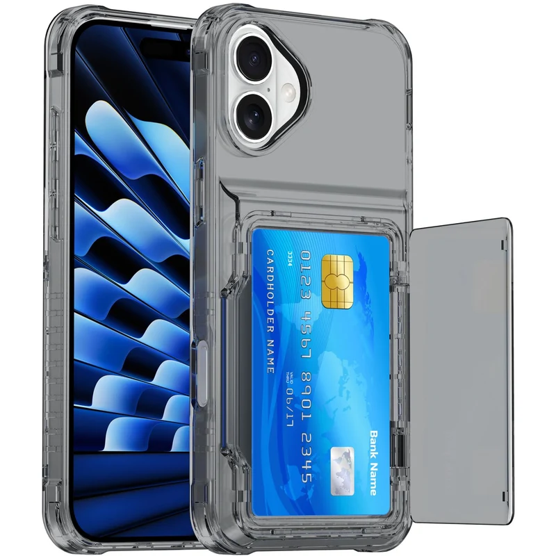 Cadorabo Handyhülle mit Kartenfach für Apple iPhone 17 – TPU Schutzhülle mit Klappfach für Karten & Ausweis – Stoßfest, Slim Design, Kratzfest