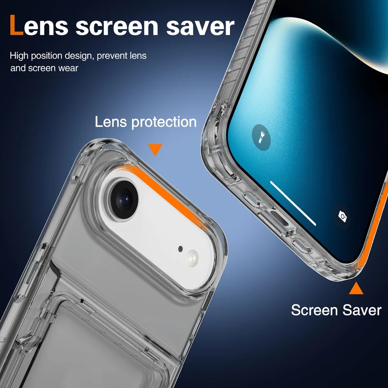 Cadorabo Handyhülle mit Kartenfach für Apple iPhone 17 AIR – TPU Schutzhülle mit Klappfach für Karten & Ausweis – Stoßfest, Slim Design, Kratzfest