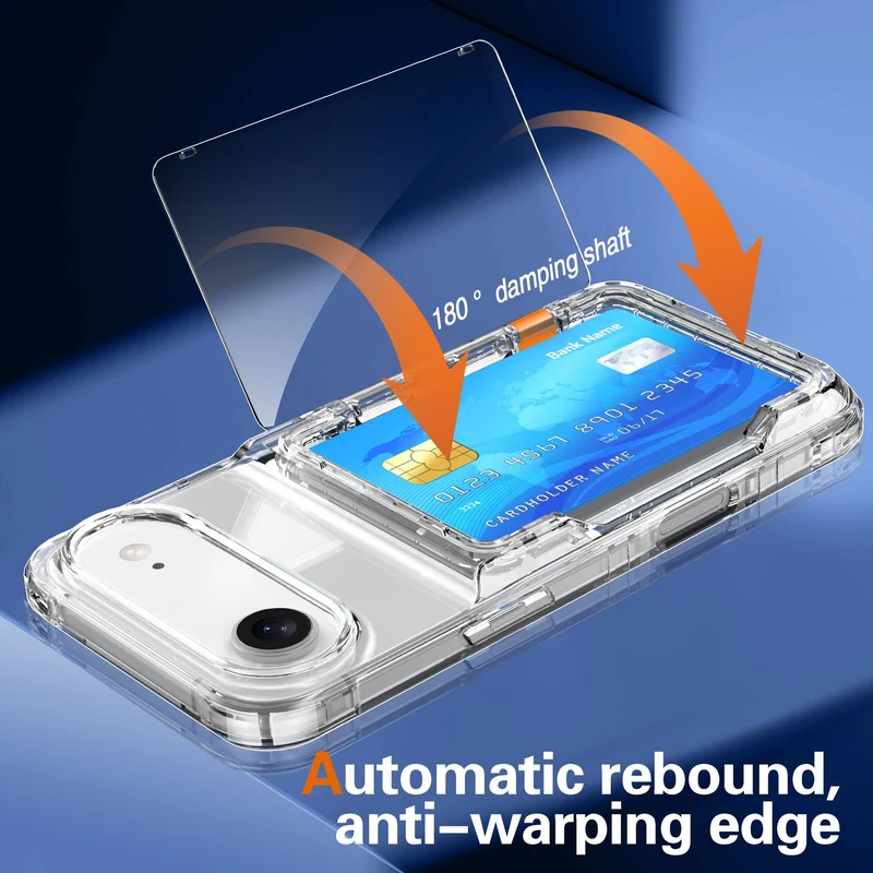 Cadorabo Handyhülle mit Kartenfach für Apple iPhone 17 AIR – TPU Schutzhülle mit Klappfach für Karten & Ausweis – Stoßfest, Slim Design, Kratzfest