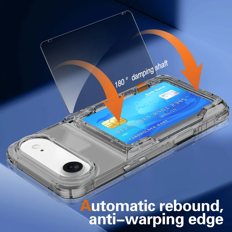 Cadorabo Handyhülle mit Kartenfach für Apple iPhone 17 AIR – TPU Schutzhülle mit Klappfach für Karten & Ausweis – Stoßfest, Slim Design, Kratzfest