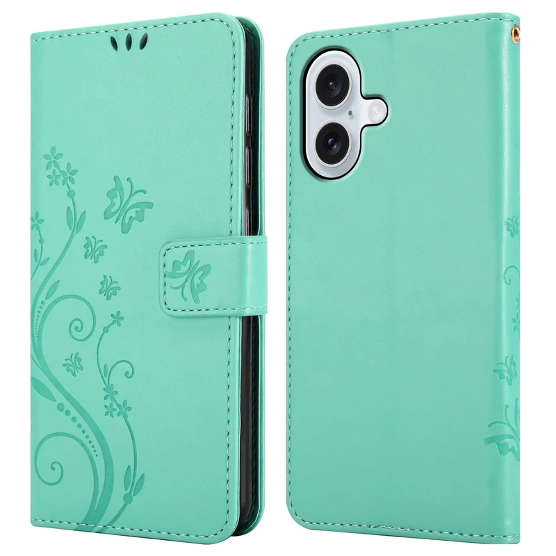 Cadorabo Hülle kompatibel mit Apple iPhone 17 - Schutzhülle im Blumen Design mit Magnetverschluss, Standfunktion und Kartenfächern