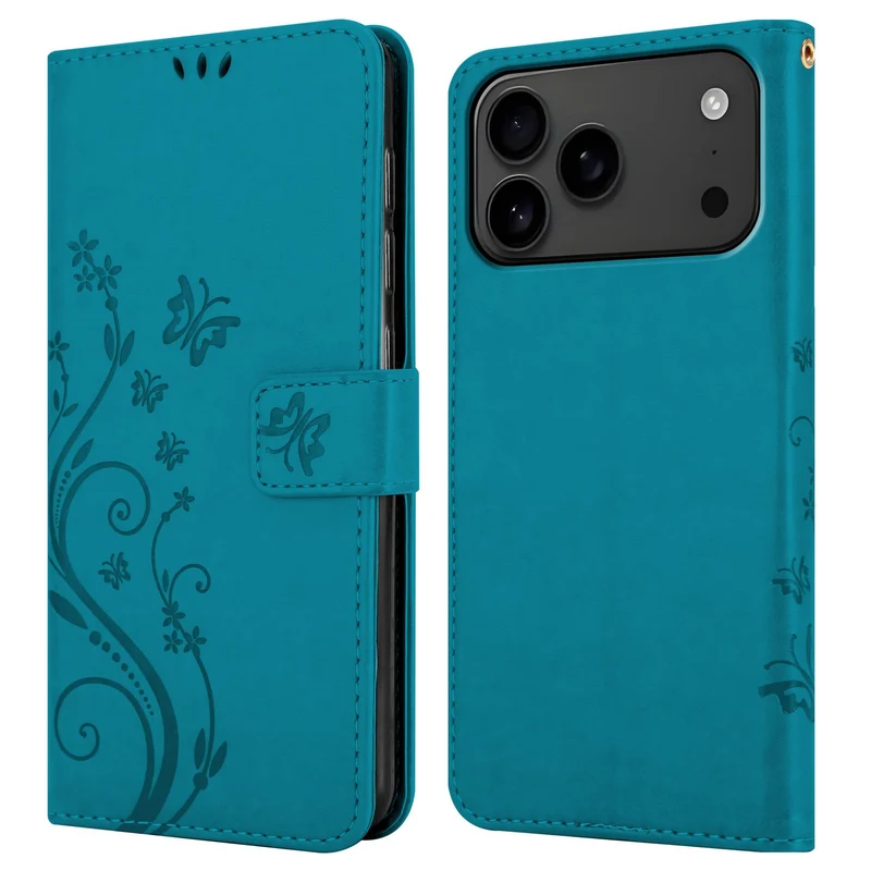 Cadorabo Hülle kompatibel mit Apple iPhone 17 PRO MAX - Schutzhülle im Blumen Design mit Magnetverschluss, Standfunktion und Kartenfächern