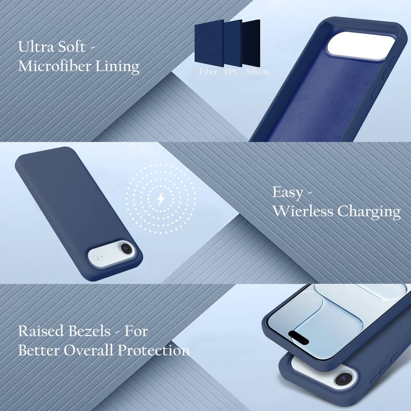 Cadorabo Hülle kompatibel mit Apple iPhone 17 AIR Hülle Silikon Handyhülle für yxy Case aus flüssigem Silikon- kratzfeste und stoßfeste dünne TPU Schutzhülle