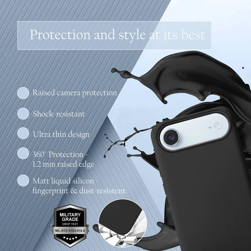 Cadorabo Hülle kompatibel mit Apple iPhone 17 AIR Hülle Silikon Handyhülle für yxy Case aus flüssigem Silikon- kratzfeste und stoßfeste dünne TPU Schutzhülle