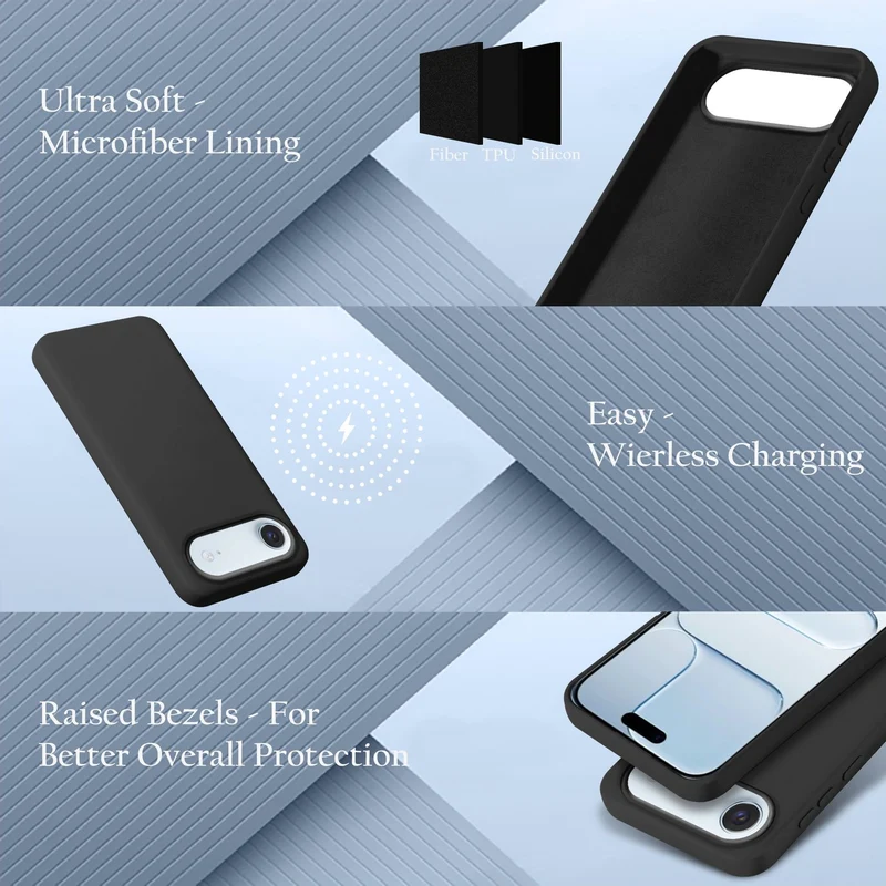 Cadorabo Hülle kompatibel mit Apple iPhone 17 AIR Hülle Silikon Handyhülle für yxy Case aus flüssigem Silikon- kratzfeste und stoßfeste dünne TPU Schutzhülle