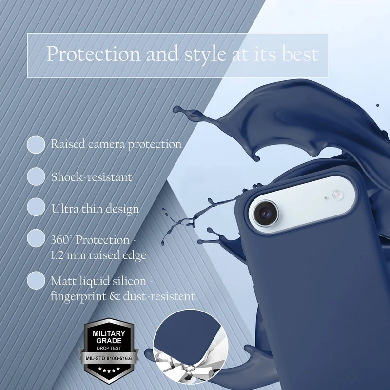Cadorabo Hülle kompatibel mit Apple iPhone 17 AIR Hülle Silikon Handyhülle für yxy Case aus flüssigem Silikon- kratzfeste und stoßfeste dünne TPU Schutzhülle
