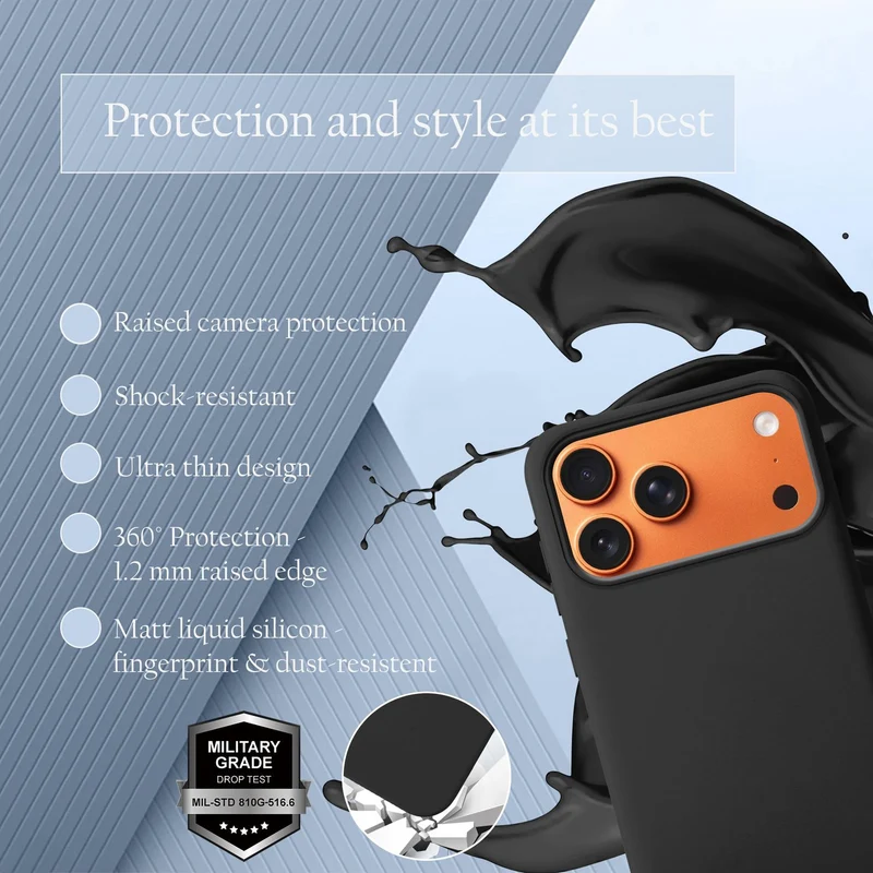 Cadorabo Hülle kompatibel mit Apple iPhone 17 PRO Hülle Silikon Handyhülle für yxy Case aus flüssigem Silikon- kratzfeste und stoßfeste dünne TPU Schutzhülle