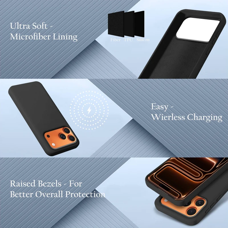 Cadorabo Hülle kompatibel mit Apple iPhone 17 PRO Hülle Silikon Handyhülle für yxy Case aus flüssigem Silikon- kratzfeste und stoßfeste dünne TPU Schutzhülle