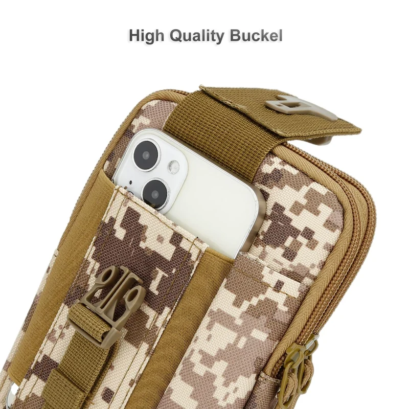 Cadorabo Taktische Handytasche -Molle-EDC-Tasche kompatibel mit Sony Xperia XA1 ULTRA mit Schultergurt -Handyhalter, Militär Gürteltasche, Hüfttasche