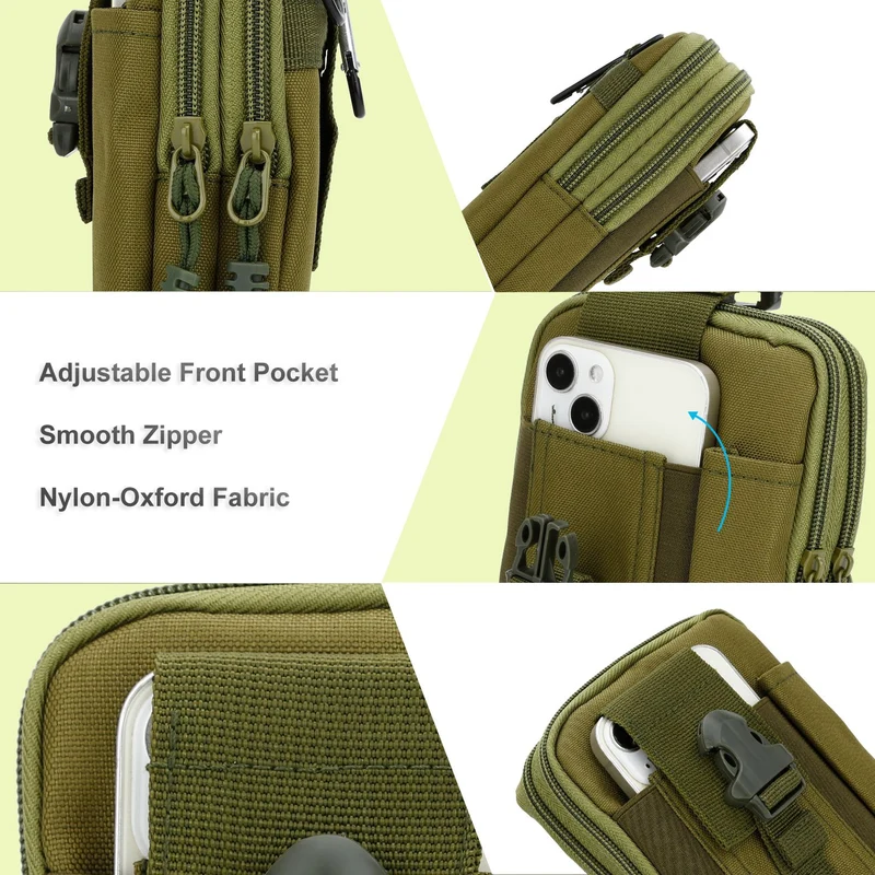 Cadorabo Taktische Handytasche -Molle-EDC-Tasche kompatibel mit Sony Xperia MIRO mit Schultergurt -Handyhalter, Militär Gürteltasche, Hüfttasche