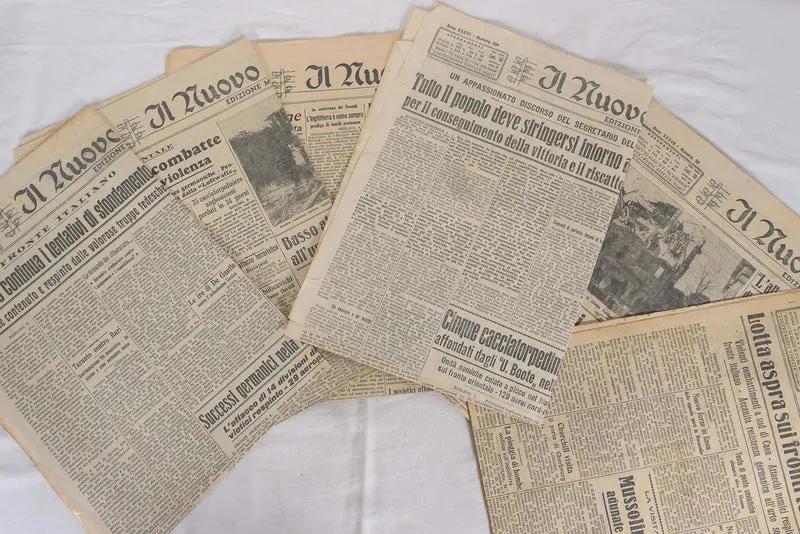 Nr. 5 Zeitungen „Il Nuovo Giornale“ Februar-Juli 1944