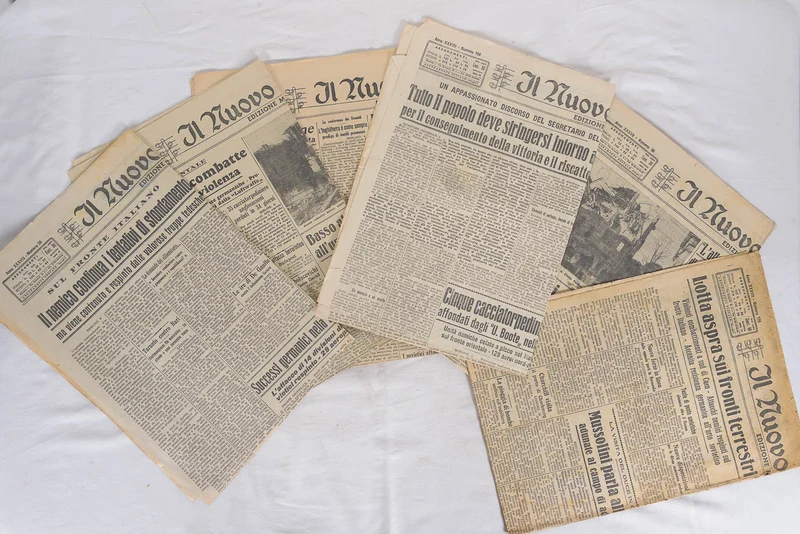 Nr. 5 Zeitungen „Il Nuovo Giornale“ Februar-Juli 1944