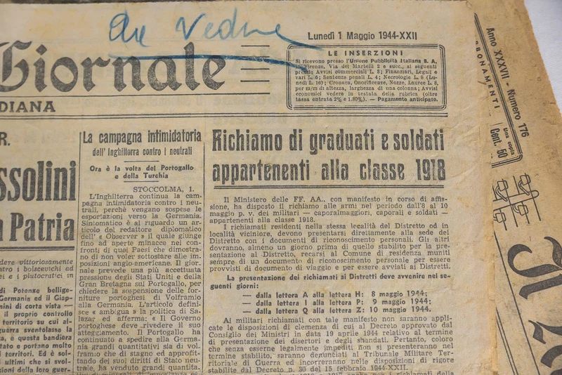 Nr. 5 Zeitungen „Il Nuovo Giornale“ Februar-Juli 1944