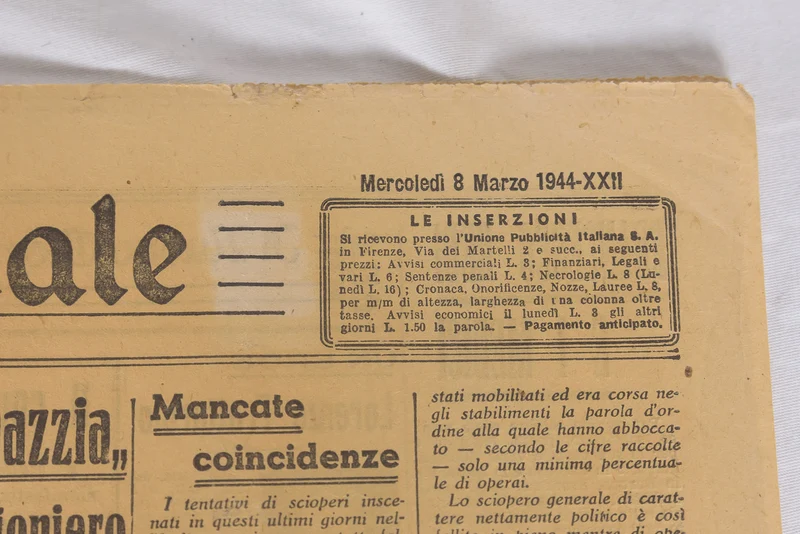 Nr. 5 Zeitungen „Il Nuovo Giornale“ Februar-Juli 1944