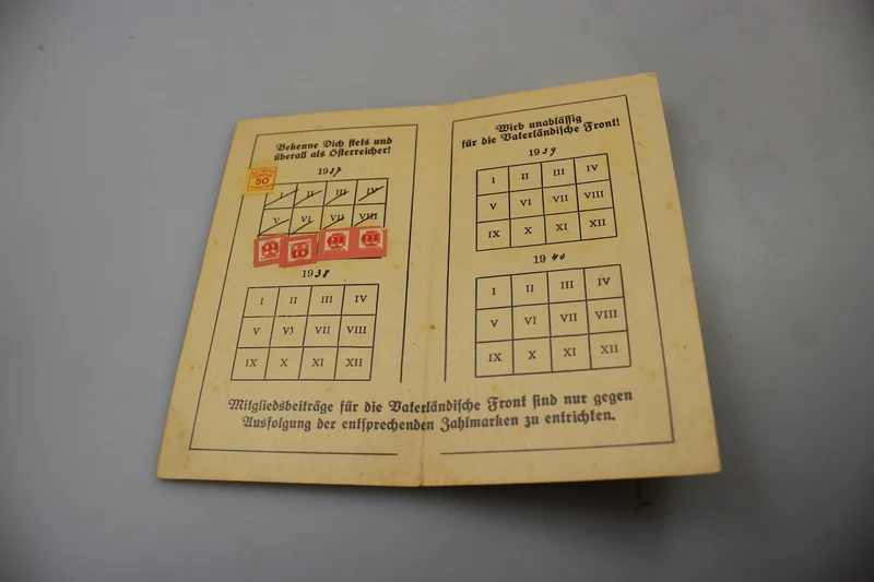 Arbeitsbuch + Vaterländische Front 30er/40er Jahre