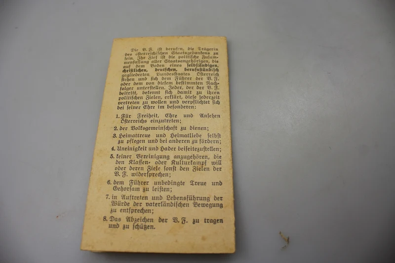 Arbeitsbuch + Vaterländische Front 30er/40er Jahre