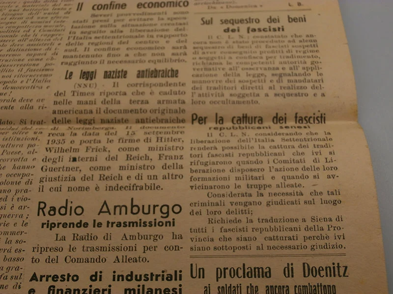 "Rinascita", zwei Ausgaben vom 3. und 6. Mai 1945