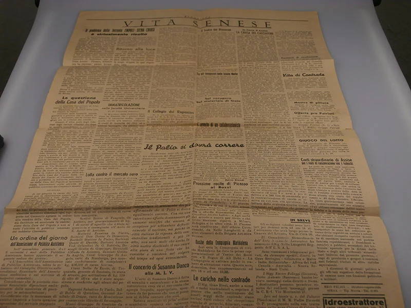 "Rinascita", zwei Ausgaben vom 3. und 6. Mai 1945