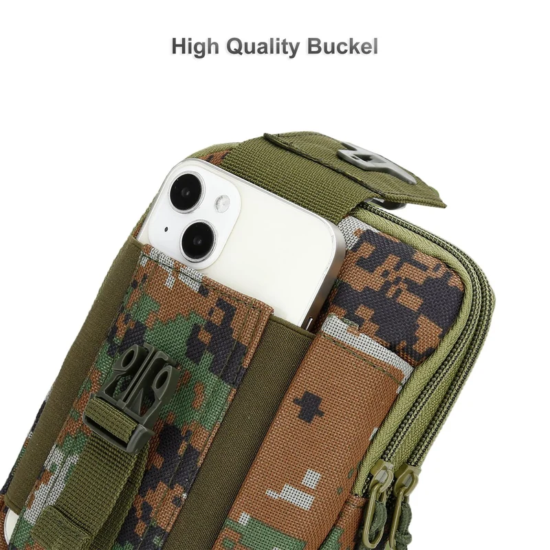 Cadorabo Taktische Handytasche -Molle-EDC-Tasche kompatibel mit Samsung Galaxy ON6 mit Schultergurt -Handyhalter, Militär Gürteltasche, Hüfttasche
