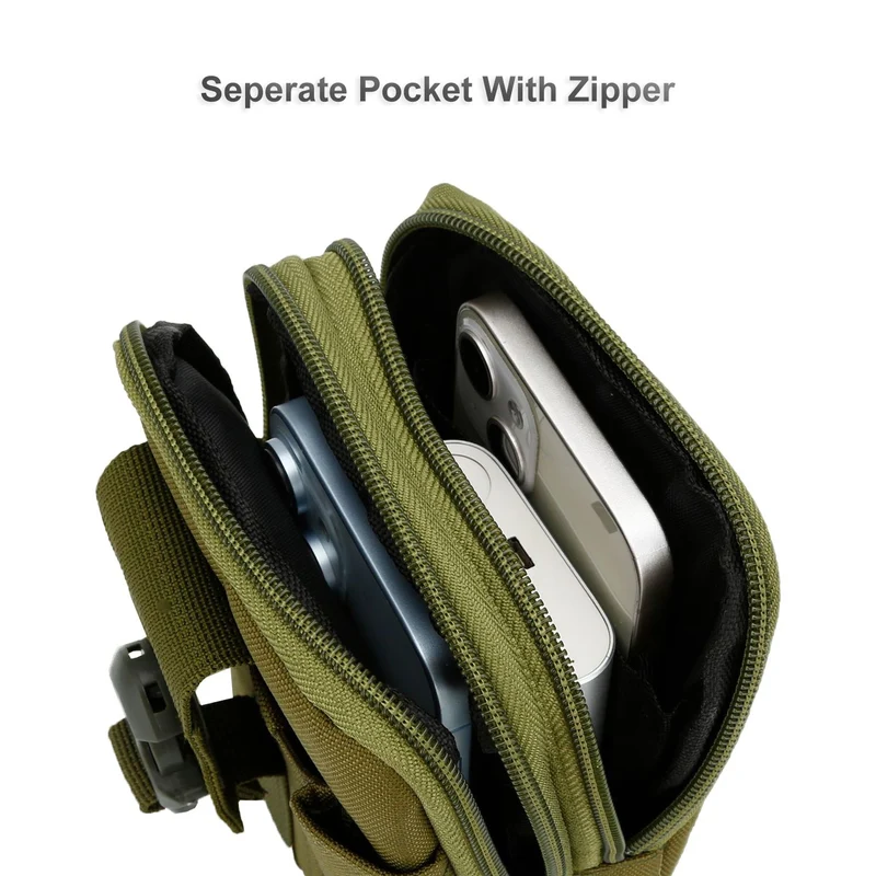 Cadorabo Taktische Handytasche -Molle-EDC-Tasche kompatibel mit Sony Xperia C mit Schultergurt -Handyhalter, Militär Gürteltasche, Hüfttasche
