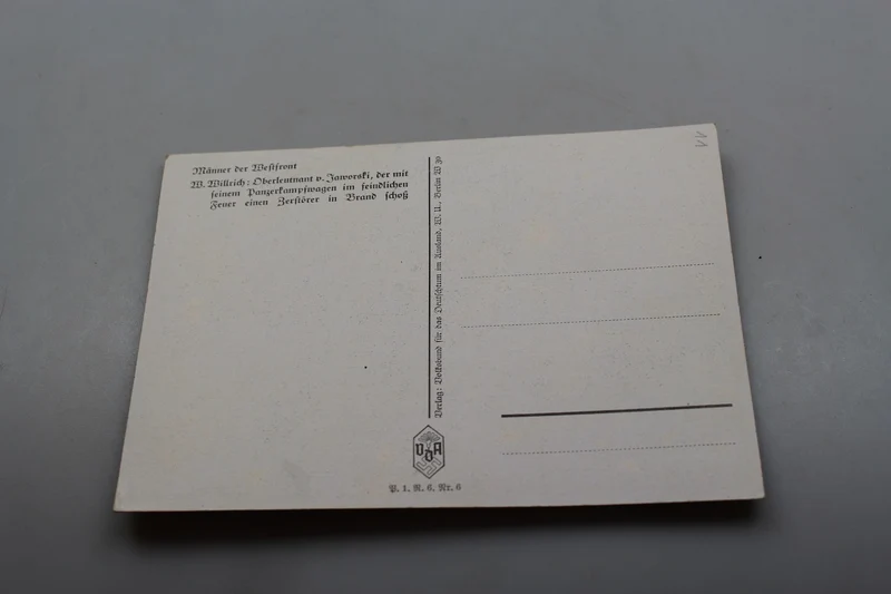 Willrich-Postkarte - Serie „Manner der Westfront“.