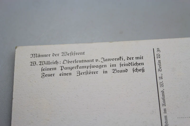 Willrich-Postkarte - Serie „Manner der Westfront“.