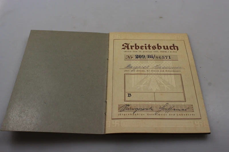 Arbeitsbuch III° Reich Vorkriegszeit