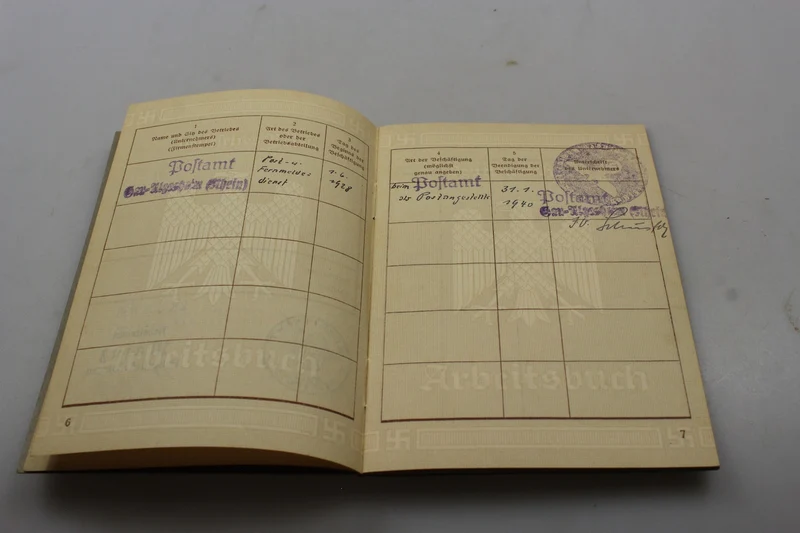 Arbeitsbuch III° Reich Vorkriegszeit