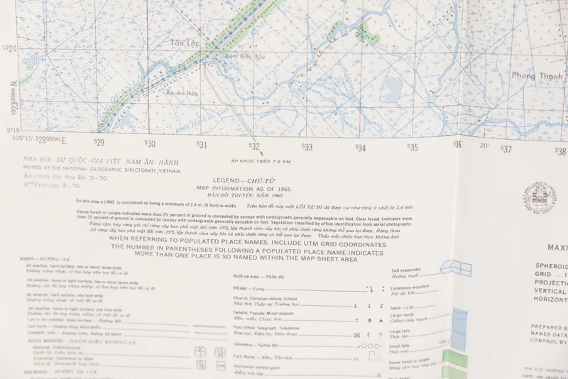 US-Armee Vietnam – Topografische Karte von Phuoc Long (USA)