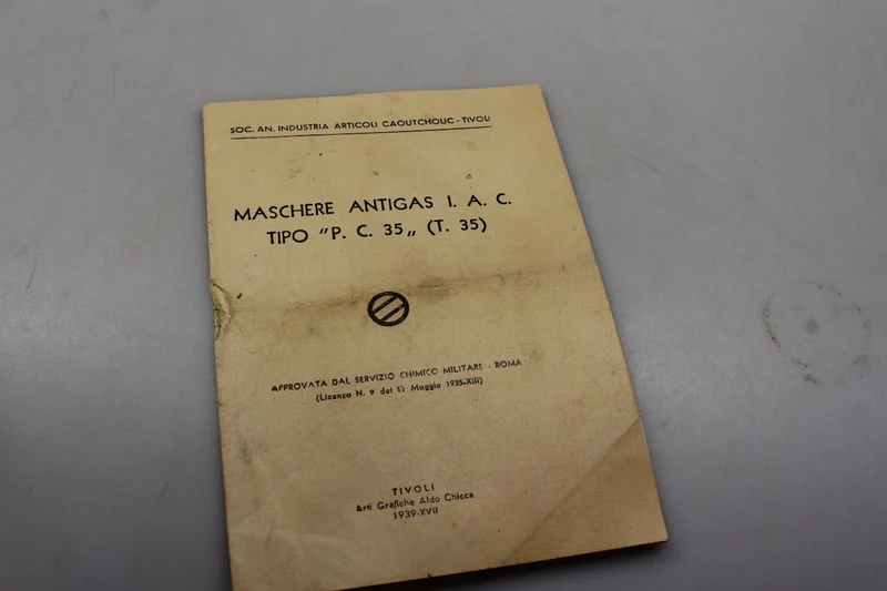 PC.35 (T.35) Handbuch für Gasmasken aus dem Zweiten Weltkrieg