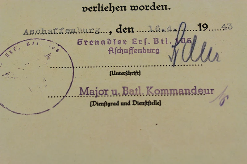 Verwundungsbescheinigung dritter Klasse