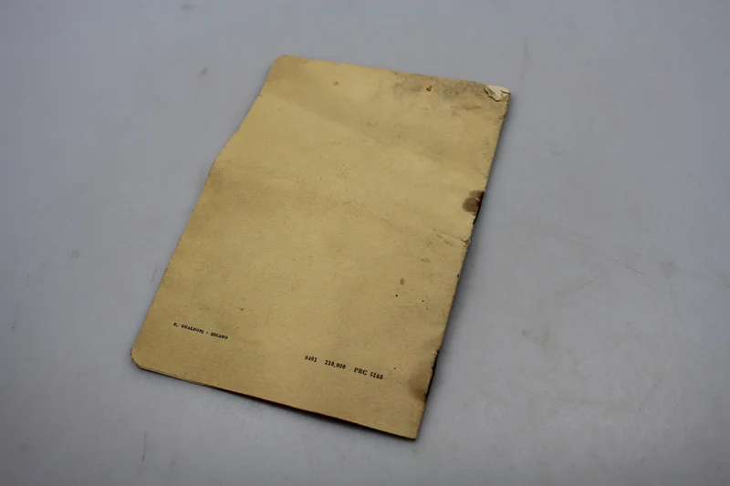 Handbuch „Pirelli „Rifugio“ Gasmaske LV/BN – 1940