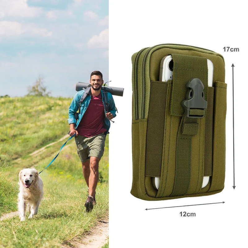 Cadorabo Taktische Handytasche -Molle-EDC-Tasche kompatibel mit Realme X50 PRO mit Schultergurt -Handyhalter, Militär Gürteltasche, Hüfttasche