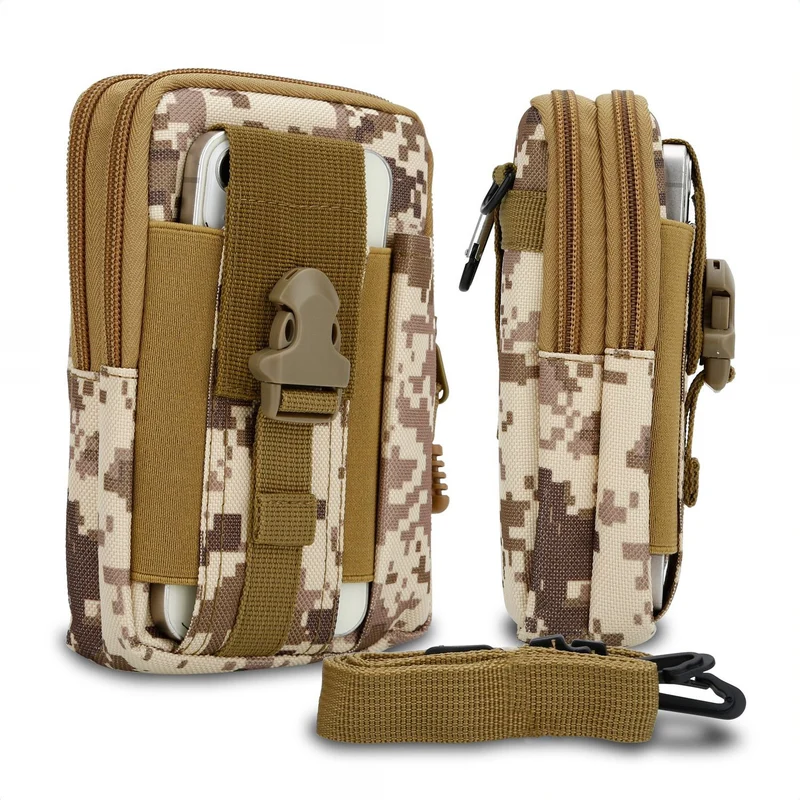 Cadorabo Taktische Handytasche -Molle-EDC-Tasche kompatibel mit Realme X2 PRO / Oppo Reno Ace mit Schultergurt -Handyhalter, Militär Gürteltasche, Hüfttasche