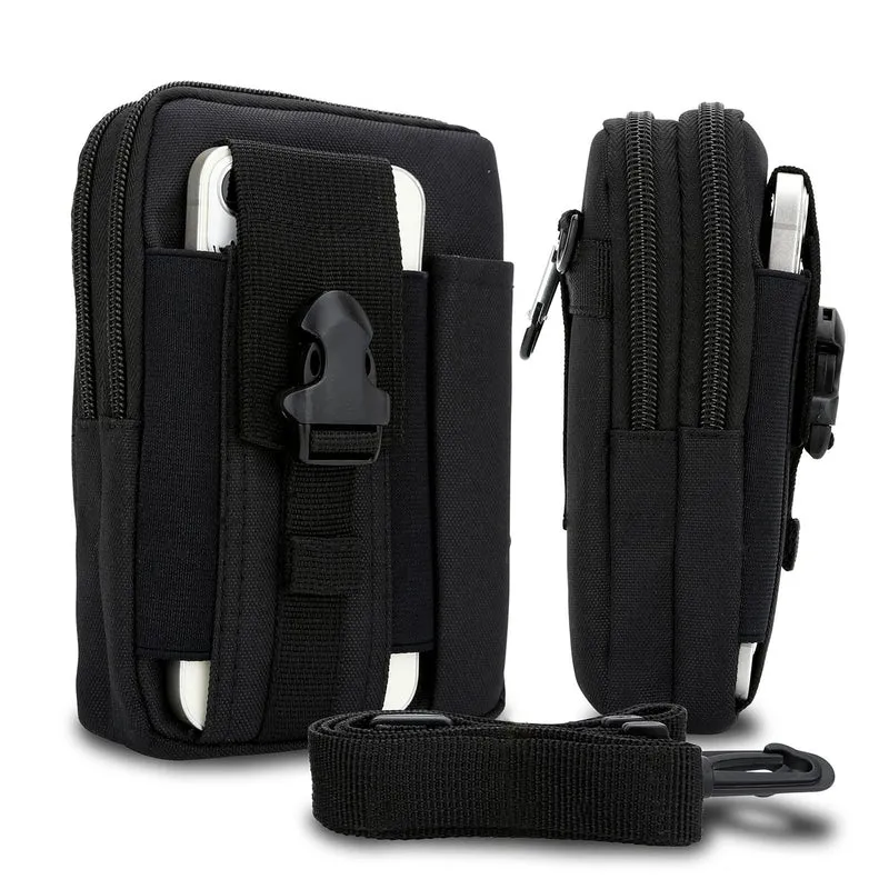 Cadorabo Taktische Handytasche -Molle-EDC-Tasche kompatibel mit Realme C21Y / C25Y mit Schultergurt -Handyhalter, Militär Gürteltasche, Hüfttasche
