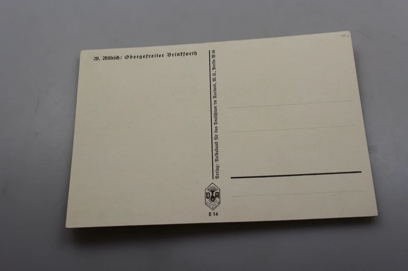 Postkarte Willrich - „Obergefreiter Brinkforth“