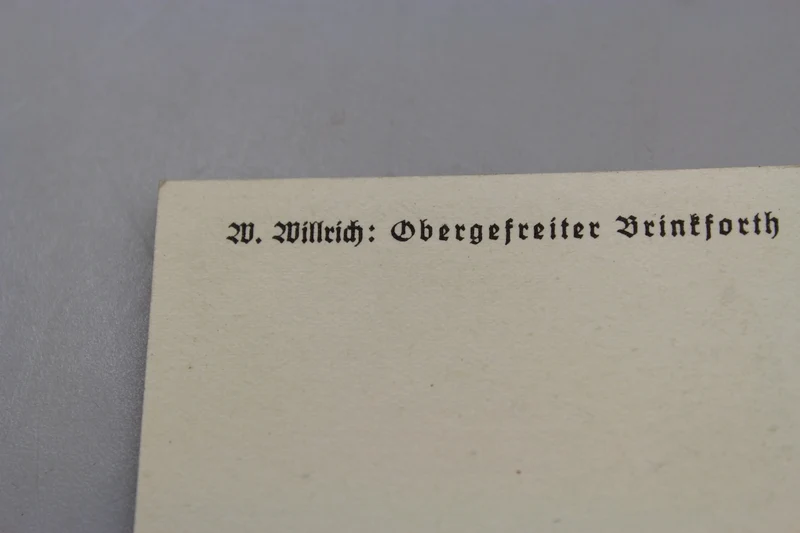 Postkarte Willrich - „Obergefreiter Brinkforth“
