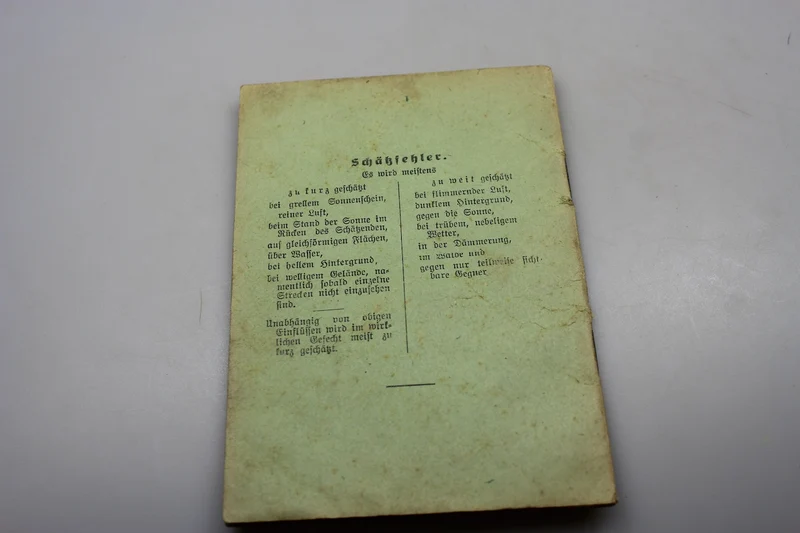 Entfernungsschakbuch Handbuch MG WW2