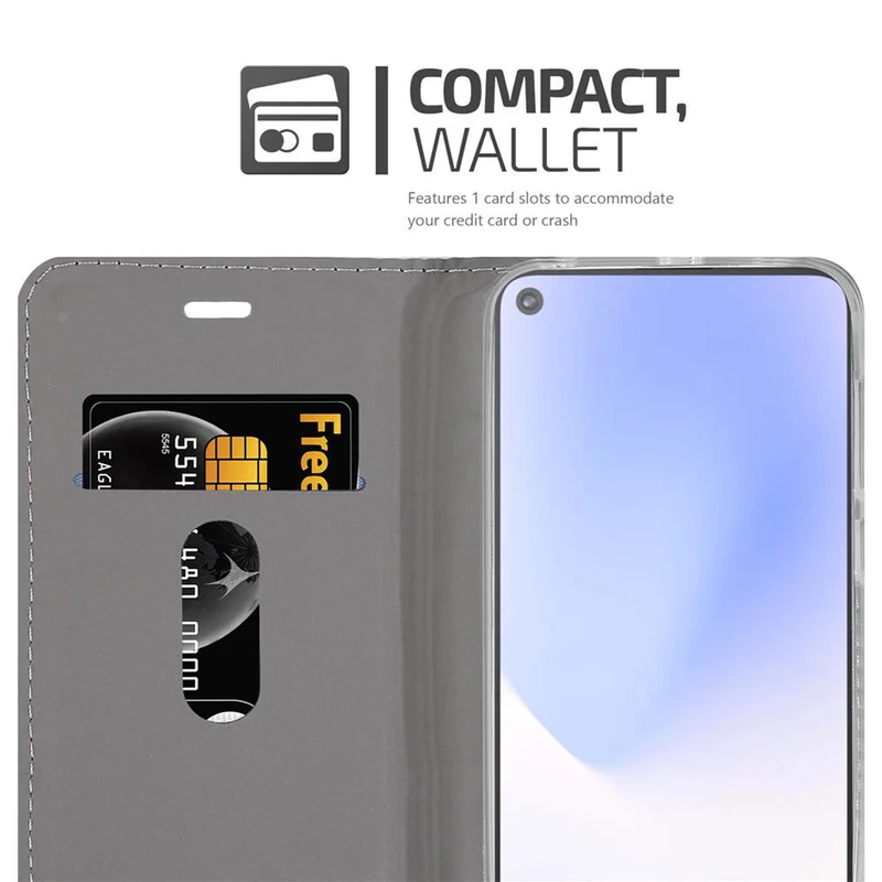 Cadorabo Hülle kompatibel mit Google PIXEL 5 XL Schutzhülle mit Magnetverschluss, Standfunktion und Kartenfach