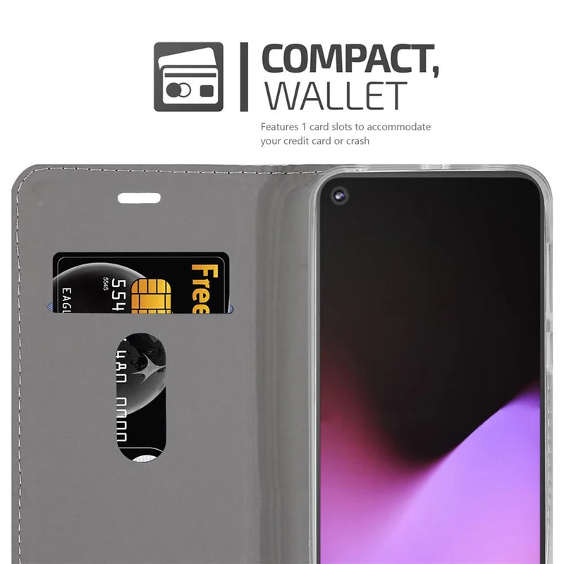 Cadorabo Hülle kompatibel mit Google PIXEL 5 Schutzhülle mit Magnetverschluss, Standfunktion und Kartenfach