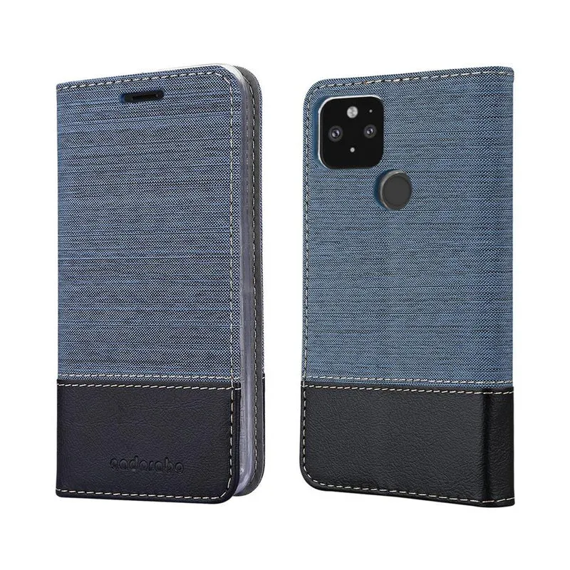 Cadorabo Hülle kompatibel mit Google PIXEL 5 Schutzhülle mit Magnetverschluss, Standfunktion und Kartenfach