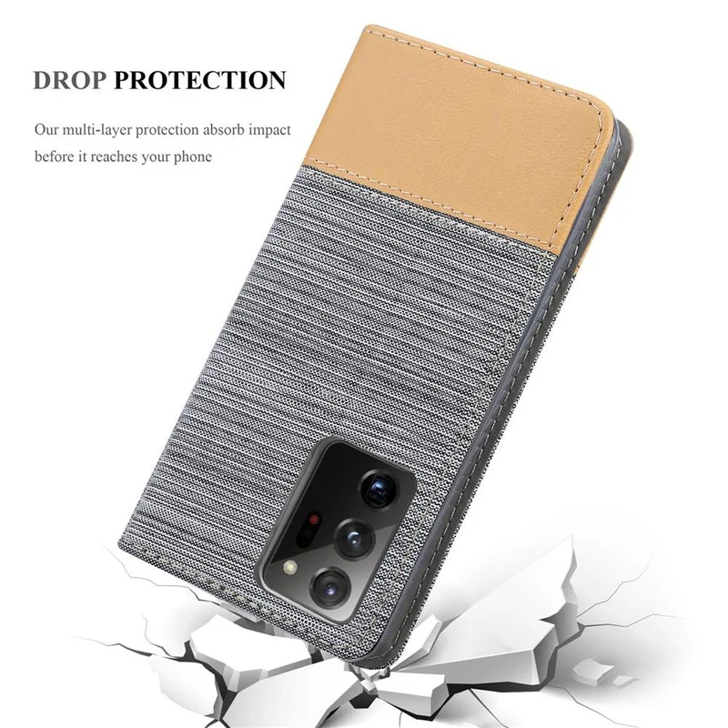 Cadorabo Hülle kompatibel mit Samsung Galaxy NOTE 20 PLUS Schutzhülle mit Magnetverschluss, Standfunktion und Kartenfach