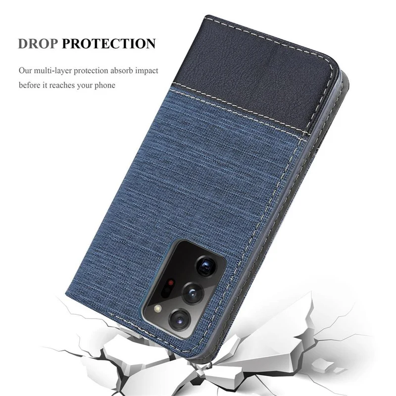 Cadorabo Hülle kompatibel mit Samsung Galaxy NOTE 20 PLUS Schutzhülle mit Magnetverschluss, Standfunktion und Kartenfach