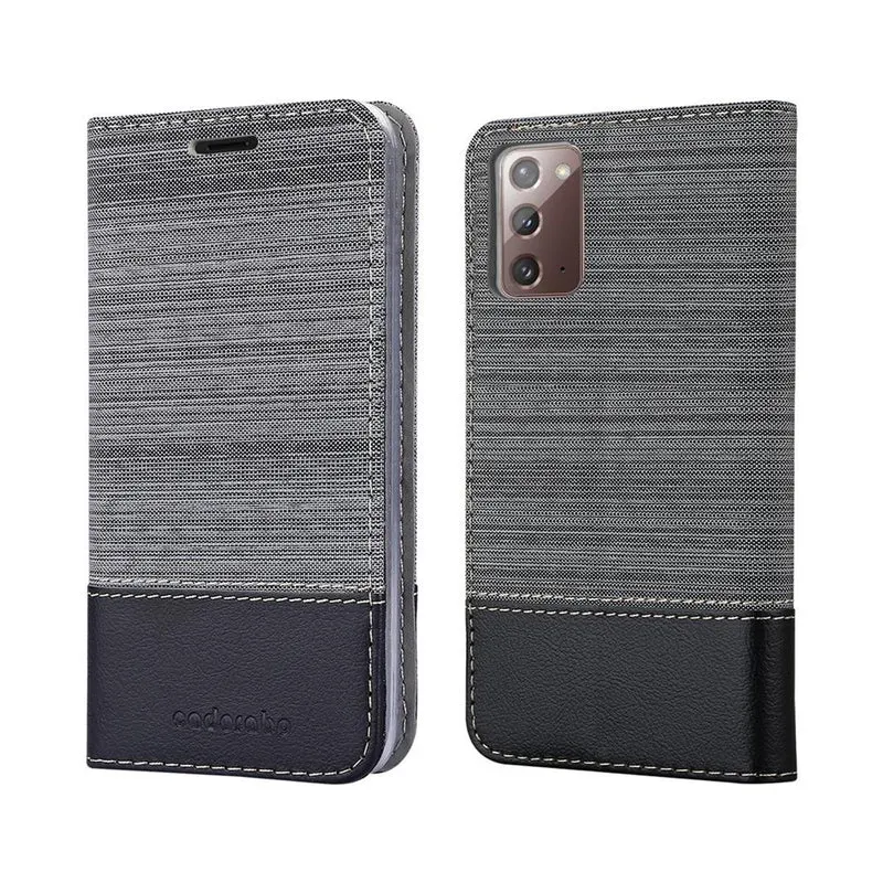 Cadorabo Hülle kompatibel mit Samsung Galaxy NOTE 20 Schutzhülle mit Magnetverschluss, Standfunktion und Kartenfach